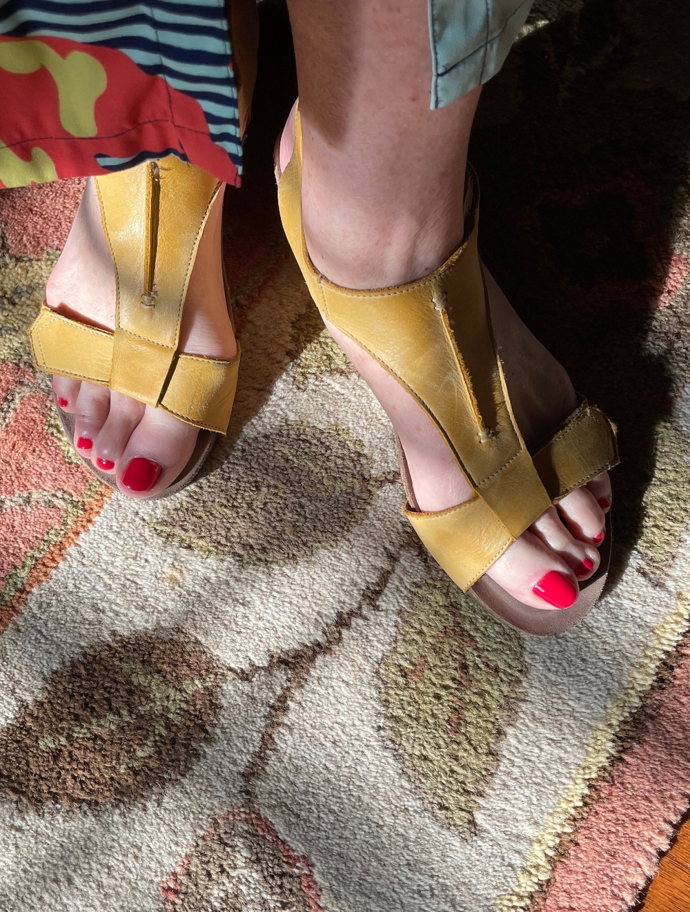 Taos Footwear Yellow Wedge Sandals